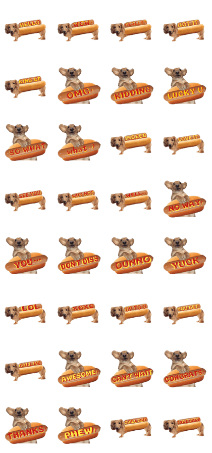 stickers of HOT DOG!