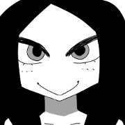 black and white cute girl