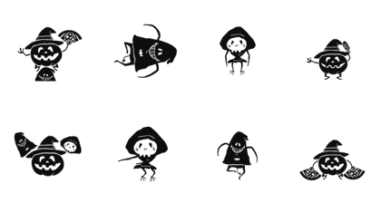 Animated Halloween stickers