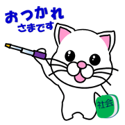 A social studies teacher of white cat
