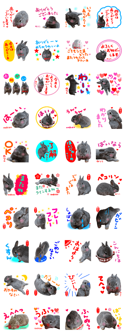 rabbit love noriko sticker