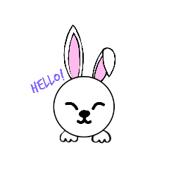 little bunny say hello