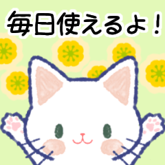 white kitten cute sticker 2