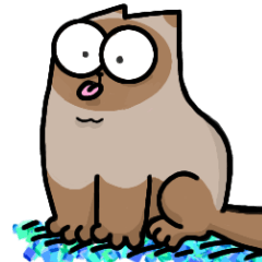 Funning little cat stickers.Siamese cat