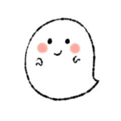 Obakechan, Simple ghost sticker