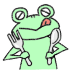 Frog sticker daily life