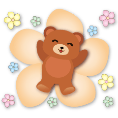 Cute bear-hearty greetings