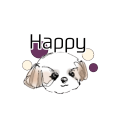 Stickers_Shih Tzu having expression face