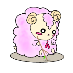 POU of a cotton candy sheep