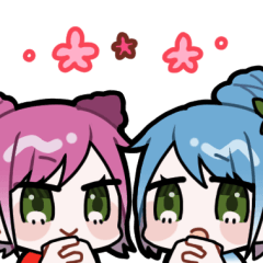 Yuki-chan and Matsuri-chan stamp