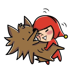 Big Red Riding Hood and little wolf 2