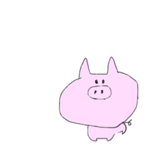 Deadpan pig – LINE stickers | LINE STORE