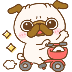 I LOVE PUG sticker