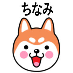 Chinami name sticker(Shiba Inu)