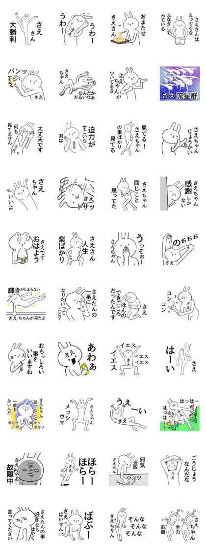 Sae name Sticker Funny rabbit