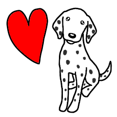 Dog stamp Dalmatian