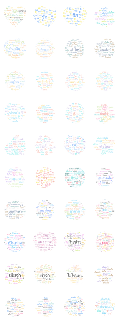 Thai text conversations pastel