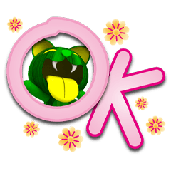 嘻瓜喵喵粉紅大字貼