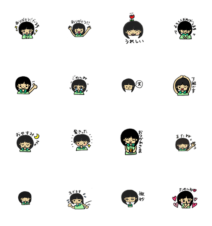 Sticker that can be used by black hair Sticker that can be used by black hair