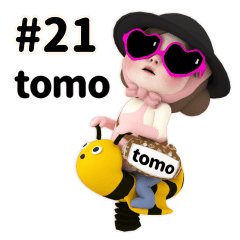 Pink Towel #21 [tomo_el] Name Sticker