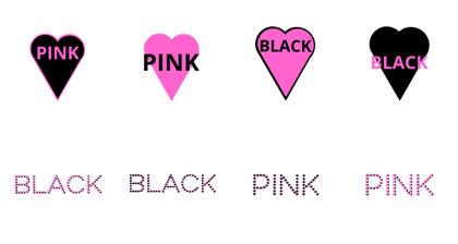 BLACK PINK HEART