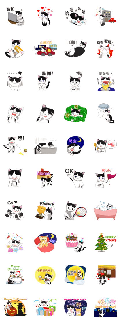 Tuxedo cat & his friends