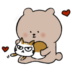 Bear Bao and his cat