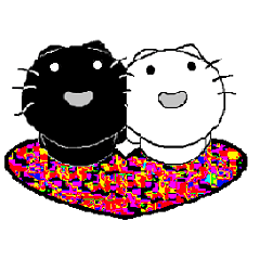 Shilone and black cat