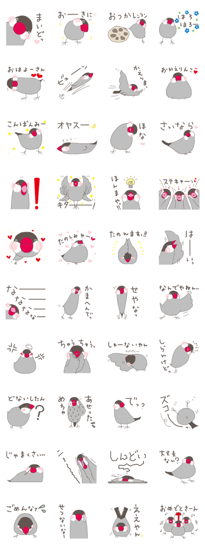 Java sparrow (Kansai dialect)