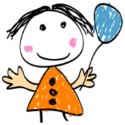 Cute children painting - graphic version