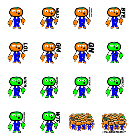 Orange Looking Pumpkin Heads