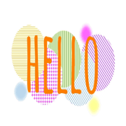 Simple greeting sticker