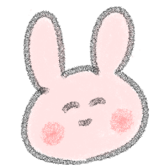 very cute pink rabbit sticker