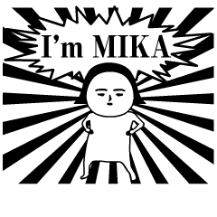Mika is moving.Name sticker