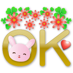 Cute pink rabbit-practical greeting