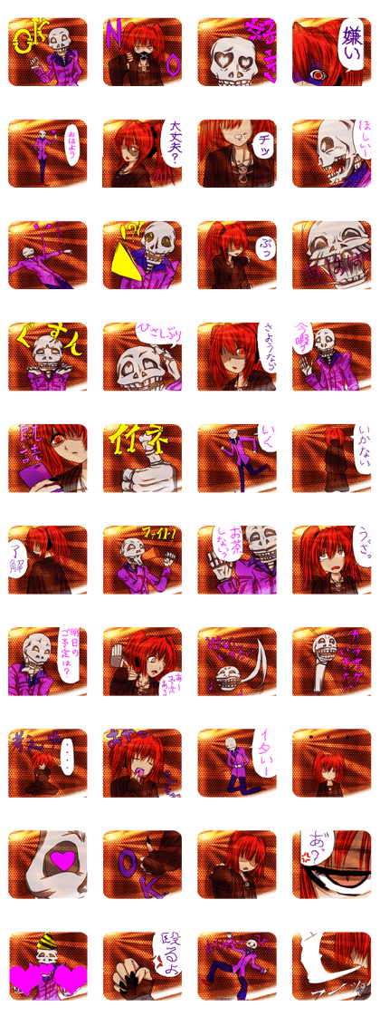 Gothic girl and skeleton host scales