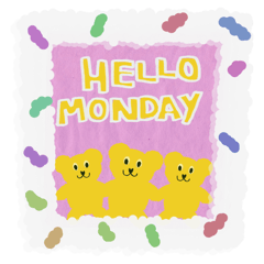 Rainbow Bear : Hello Monday & Good Words