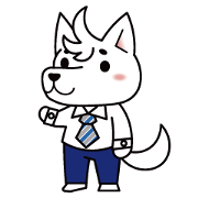 Cute and cheerful White Dog&Hokkaido dog Cute and cheerful White Dog&Hokkaido dog