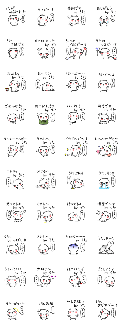 Utachan neko sticker