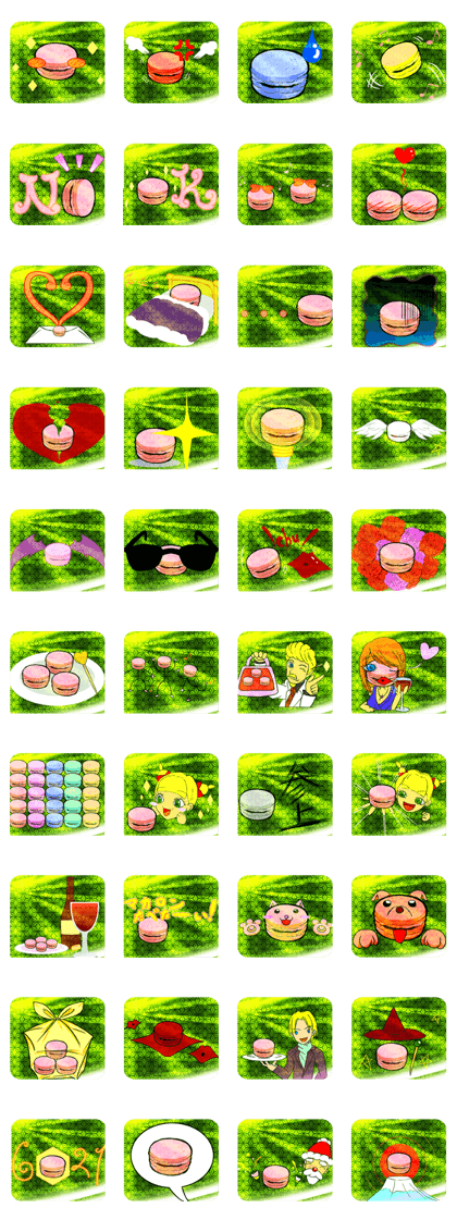 Lovely Macaron Hemp leaves