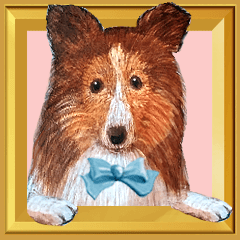 Pop-up stickers of Pets(Sheltie/ Collie)