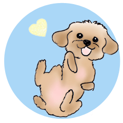 toy poodle Rusk Sticker
