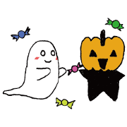 It's a hello pumpkin & a happy ghost!