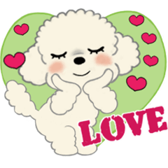Soft toy poodle stickers (summer ver.)