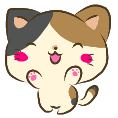 Cute cat pastel stickers.