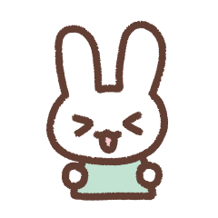 rabbit sticker(opaque)