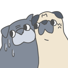 我が家のパグたち