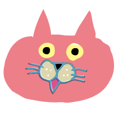 Colorful and lax cat Sticker