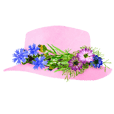 花飾りの帽子