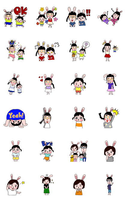 family stamp (rabbit ver.)